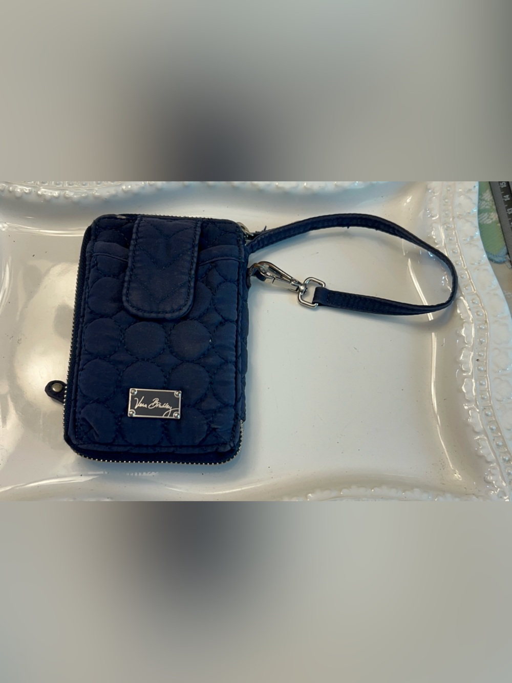 Vera Bradley Navy Smartphone Wristlet Wallet
